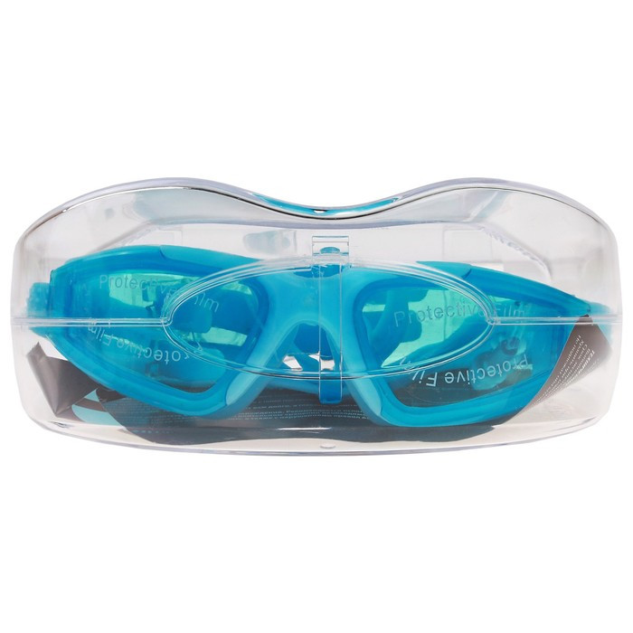 Кликните для увеличения изображения Очки для плавания, взрослые + беруши, цвета микс 1378492 , изображение 2