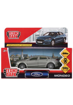 Машина металл FORD MONDEO, длина 12 см, откр дв, багаж, инерц, серый. в кор. Технопарк в кор.2*36шт