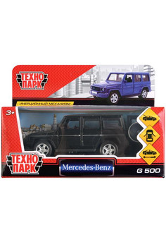Машина металл MERCEDES-BENZ G-CLASS МАТОВЫЙ 12 см, двер, багаж, черный, кор. Технопарк в кор.2*36шт