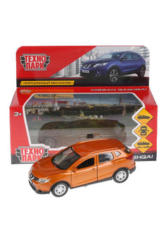 Машина металл NISSAN QASHQAI, 12 см, двери, багаж, инерц, золотой., кор. Технопарк в кор.2*36шт