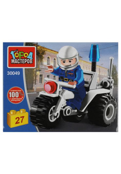 Конструктор ПОЛИЦЕЙСКИЙ трицикл, 27дет. Город мастеров в кор.2*120шт