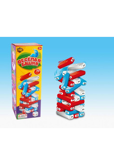 Игра настольная веселая башня в кор в кор.2*36шт