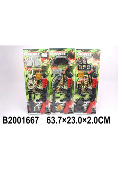 Набор ПОЛИЦИЯ пистолет с присосками+аксесс. 579 на карт. в кор.2*60шт