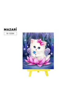 Алмазная мозаика с мольбертом  КОШЕЧКА ФЕЯ,21х25 см, 1 дизайн, частичная выкладка,  ОПП упаковка.