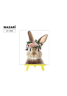 Алмазная мозаика с мольбертом ЗАЙЧИК,21х25 см, 1 дизайн, частичная выкладка,  ОПП упаковка.