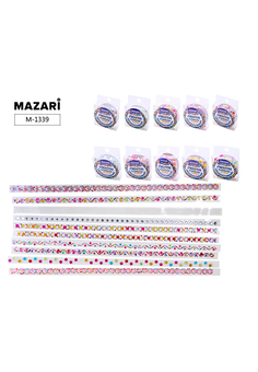 Лента клейкая декоративная со стразами, размер 50 см х 1.5 см, микс цветов, ПВХ-упаковка