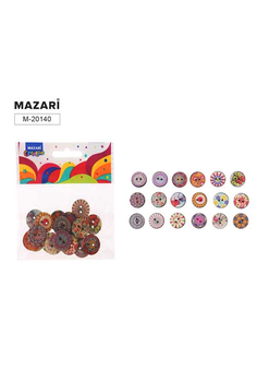 Пуговицы декоративные деревянные SORTI, 18 шт., ОПП- упаковка