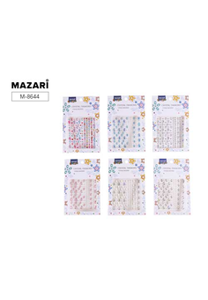 Стразы-наклейки акриловые АССОРТИ, 10.4*16 см, 6 дизайнов, ОПП-упаковка с европодвесом