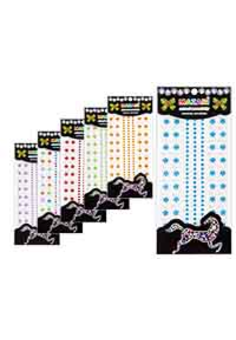 Стразы-наклейки акриловые ЦВЕТЫ+КРУГ, 133шт.