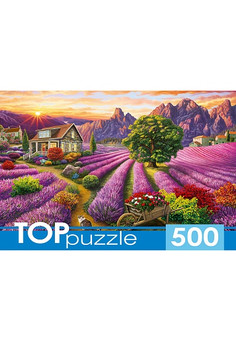 TOPpuzzle. ПАЗЛЫ 500 элементов. РОМАНТИЧНЫЙ ПЕЙЗАЖ ПРОВАНСА (Арт. П500-0738)