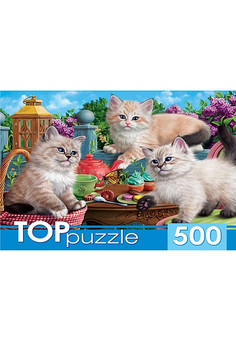 TOPpuzzle. ПАЗЛЫ 500 элементов. ХТП500-5725 НЕВСКИЕ МАСКАРАДНЫЕ КОТЯТА