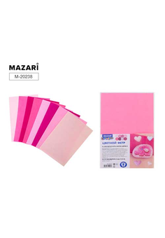 Набор цветного фетра РОЗОВЫЙ 8 л., 8 цв., формат А4, толщина 1 мм, ОПП-упаковка