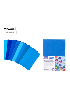 Набор цветного фетра СИНИЙ 8 л., 8 цв., формат А4, толщина 1 мм, ОПП-упаковка
