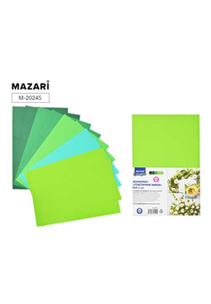 Набор цветного фоамирана ЗЕЛЕНЫЕ ОТТЕНКИ, 10 листов, 5 цветов, формат А4, толщина 1 мм, ОПП-упаковка