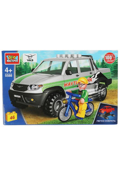 Конструктор UAZ PICKUP, 46 дет. (легко собрать) Город мастеров в кор.2*18шт