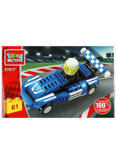 Конструктор гоночный БОЛИД, 61 дет. Город мастеров в кор.80шт