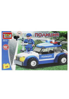 Конструктор полицейская машина, 69 дет. Город мастеров в кор.2*18шт