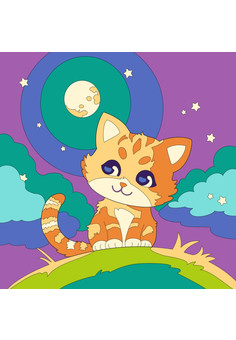 Рхд-034 Картина по номерам детская (холст на подрамнике 20*20) 