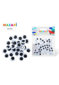 Набор для творчества №2 ПОДВИЖНЫЕ ГЛАЗКИ, 60 шт, диаметр 10 мм, ОПП-упаковка с европодвесом