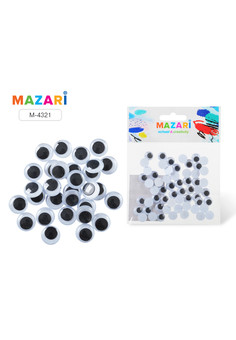 Набор для творчества №2 ПОДВИЖНЫЕ ГЛАЗКИ, 60 шт, диаметр 10 мм, ОПП-упаковка с европодвесом, изображение 2