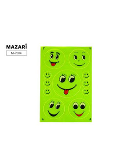Набор наклеек светоотражающих СМАЙЛЫ, 11 шт., ОПП- упаковка с подвесом