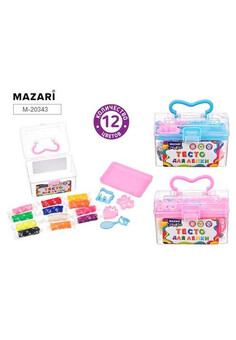 Тесто для лепки СУНДУЧОК, 12 цветов по 13.5 г, пластиковые формочки 4 шт. в комплекте, 2 цвета в асс