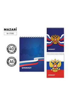 Блокнот А6, 40 л., обложка картон, блок офсет, клетка, на спирали, ассорти 3 дизайна