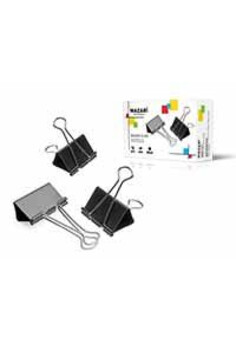 Зажимы для бумаг, металлические, 41 мм, ЧЕРНЫЕ, картонная упаковка 12шт