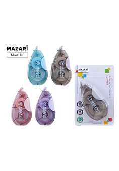 Корректирующая лента-роллер PRANTO, 5мм x 20м, 4 цвета корпуса в ассортименте, блистер