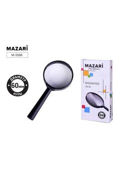 Лупа, 2-х кратное увеличение, диаметр 60 мм, картонная упаковка