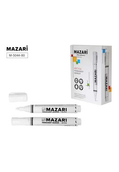 Маркер перманентный ARCTICA, БЕЛЫЙ, перезаправляемый, пулевидный наконечник, ширина линии письма 2мм