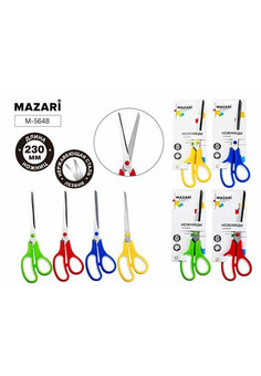 Ножницы офисные, STANDART, 230 мм, лезвия из нержавеющей стали, пластиковые ручки с эргономичными вс, изображение 1