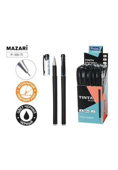 Ручка гелевая TINTA, ЧЕРНАЯ, игольчатый пишущий узел 0.5 мм, цветной пластиковый корпус, сменный сте