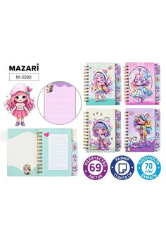 Блокнот на евроспирали ДЕВОЧКИ 11.6х7.8 см, 69 л, комбинированный внутренний блок, плотность бумаги , изображение 1