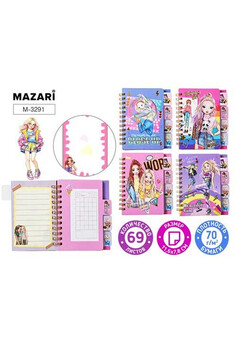 Блокнот на евроспирали ДЕВОЧКИ 11.6х7.8 см, 69 л, комбинированный внутренний блок, плотность бумаги , изображение 1