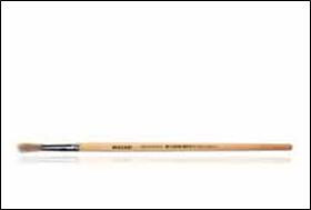 Кисть художественная, щетина, №8, круглая, обойма обжимная, ручка деревянная, лакированная, ОПП- упа, изображение 2