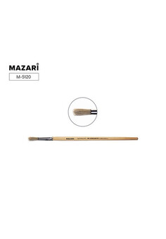 Кисть художественная, щетина, №8, круглая, обойма обжимная, ручка деревянная, лакированная, ОПП- упа