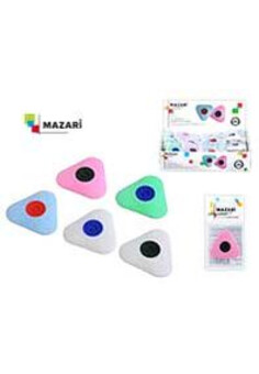 Ластик RADIUS T, синтетический каучук, с пластиковым держателем, цветной, треугольный, размер 36 мм,, изображение 1