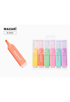 Набор текстовыделителей PASTEL MACAROON, 6 цветов (жёлтый, зелёный, оранжевый, розовый, голубой, фио
