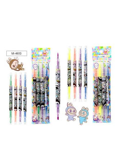 Набор текстовыделителей ЗУБАСТИК, двусторонние, 2 набора цветов в ассортименте, пулевидный / скошенн