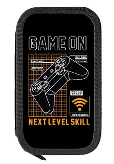 Пенал 2 секц. бол. Schoolformat ДЖОЙСТИК 190х105х35 мм черн. ламин. картон