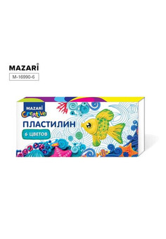 Пластилин классический 06 цветов, 120г, со стеком, изображение 1