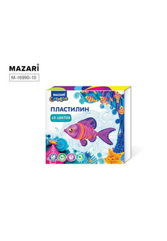 Пластилин классический 10 цветов, 200г, со стеком, изображение 1