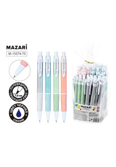 Ручка шариковая автоматическая BALMY, СИНЯЯ, пулевидный пиш.узел 1.0мм, корпус пластиковый цветной, , изображение 2