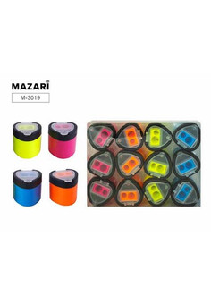 Точилка пластиковая DARK HEART, 2 отверстия для заточки, 4 цвета, с контейнером для стружки, ПВХ-кор