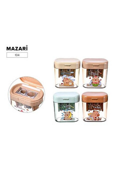 Точилка пластиковая КАПИБАРА, 2 отверстия для заточки, с контейнером для стружки, ассорти 4 цвета