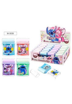 Точилка пластиковая УШАСТИК, 2 отверстия для заточки, ластик, 4 дизайна, с контейнером для стружки, 