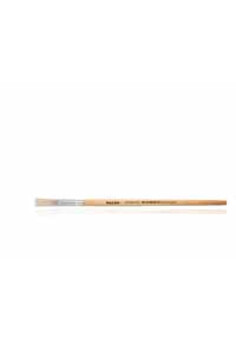 Кисть художественная, щетина, №12, плоская, обойма обжимная, ручка деревянная, лакированная, ОПП- уп