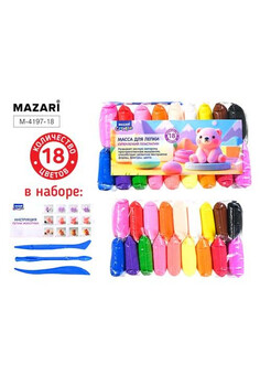 Суперлёгкий пластилин (масса д/лепки), 18 цветов по 12 г, пластиковые стеки 3 шт в комплекте, ОПП-уп