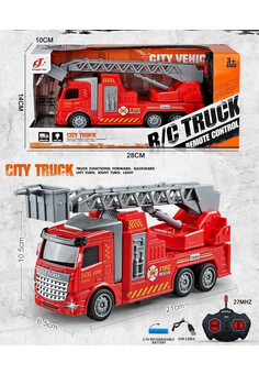 А/м Пожарная №352-314 с подъемной лестницей на р/у с аккумулятором/коробка/29*10,5*14 (Серия RU № 02